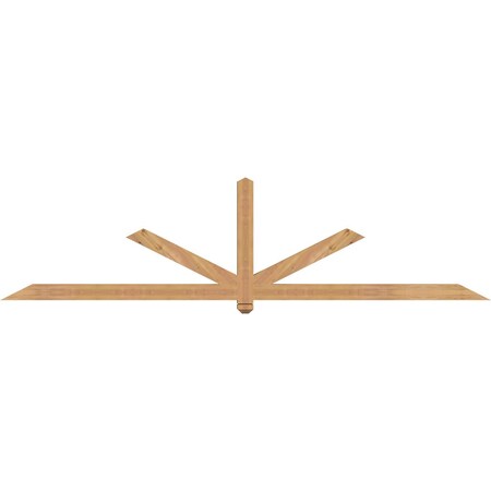 Ekena Millwork Kennewick Timber Gable Bracket, Western Red Cedar, 108"W x 27"H x 3 1/2"D x 3 1/2"F, 6/12 Pitch GBW108X27X0404KEN00SWR